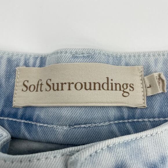 SOFT SURROUNDINGS Jeans Ultimate Denim Relaxed Straight Bleached Womens L - Picture 4 of 8